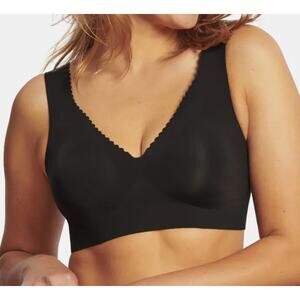 Evelyn Bobbie 2X-Large Evelyn Bra Scalloped V-Neck Stretch Pullover Wide Straps